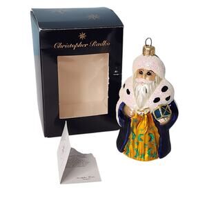 Christopher Radko Sweet Dreams Santa Glass Ornament 4” Christmas Holiday